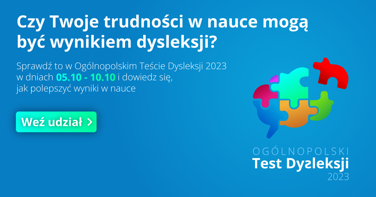Ogólnopolski Test Dysleksji Już Dostępny - Zaproszenie