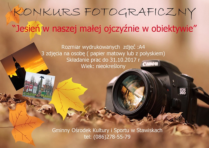 Konkurs fotograficzny Jesień w Naszej małej ojczyźnie w obiektywie