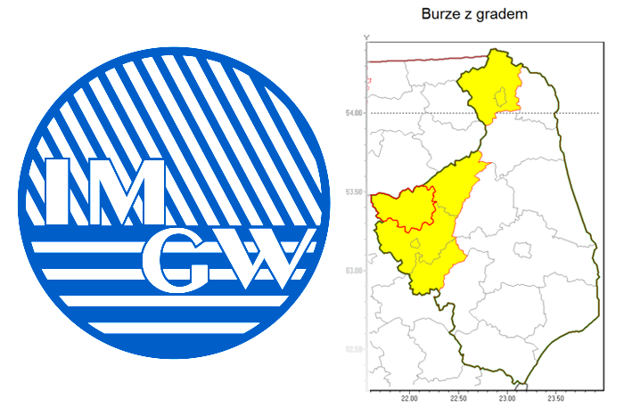 Ostrzeżenie meteorologiczne Nr 1 - Burze z gradem