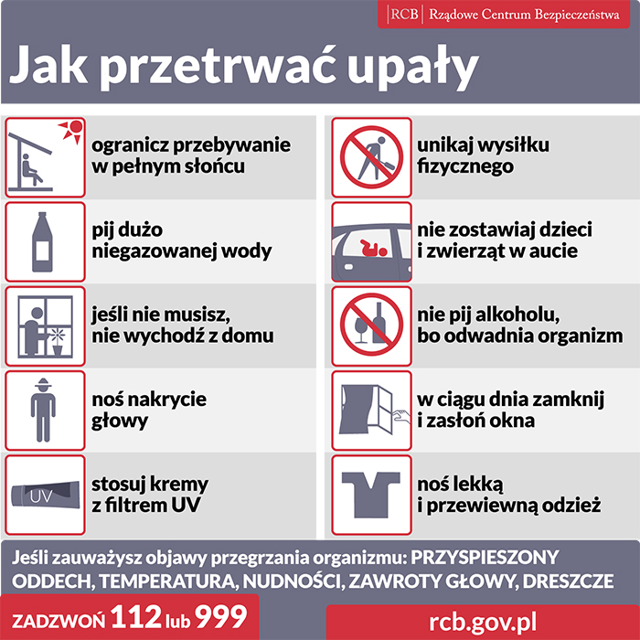 Rządowe Centrum Bezpieczeństwa podpowiada jak przetrwać upały