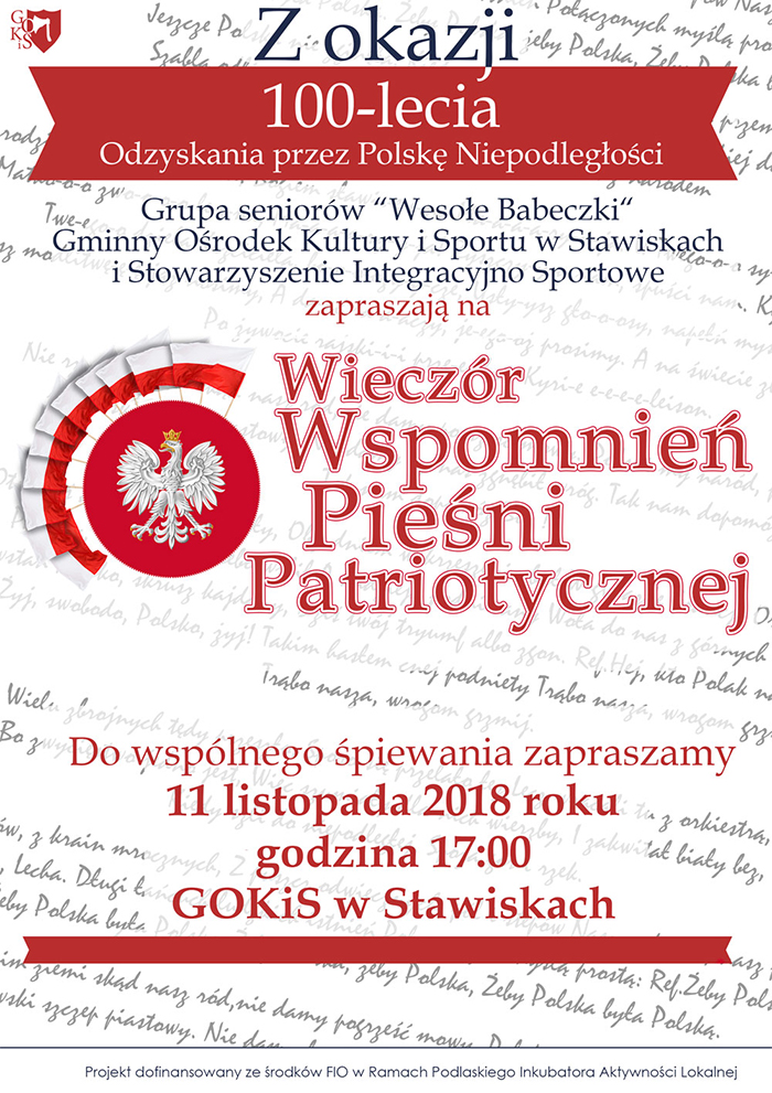 Wieczór Wspomnień Pieśni Patriotycznej