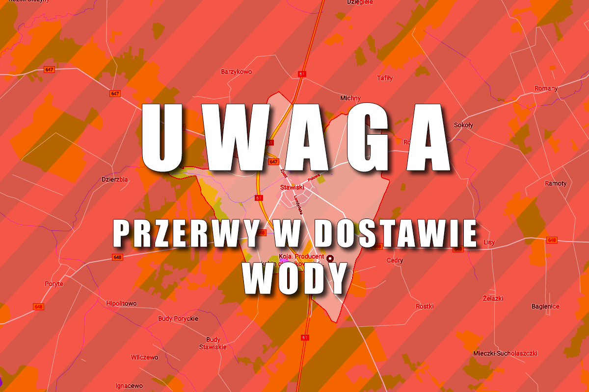 Ogłoszenie ws. przerwy w dostawie wody