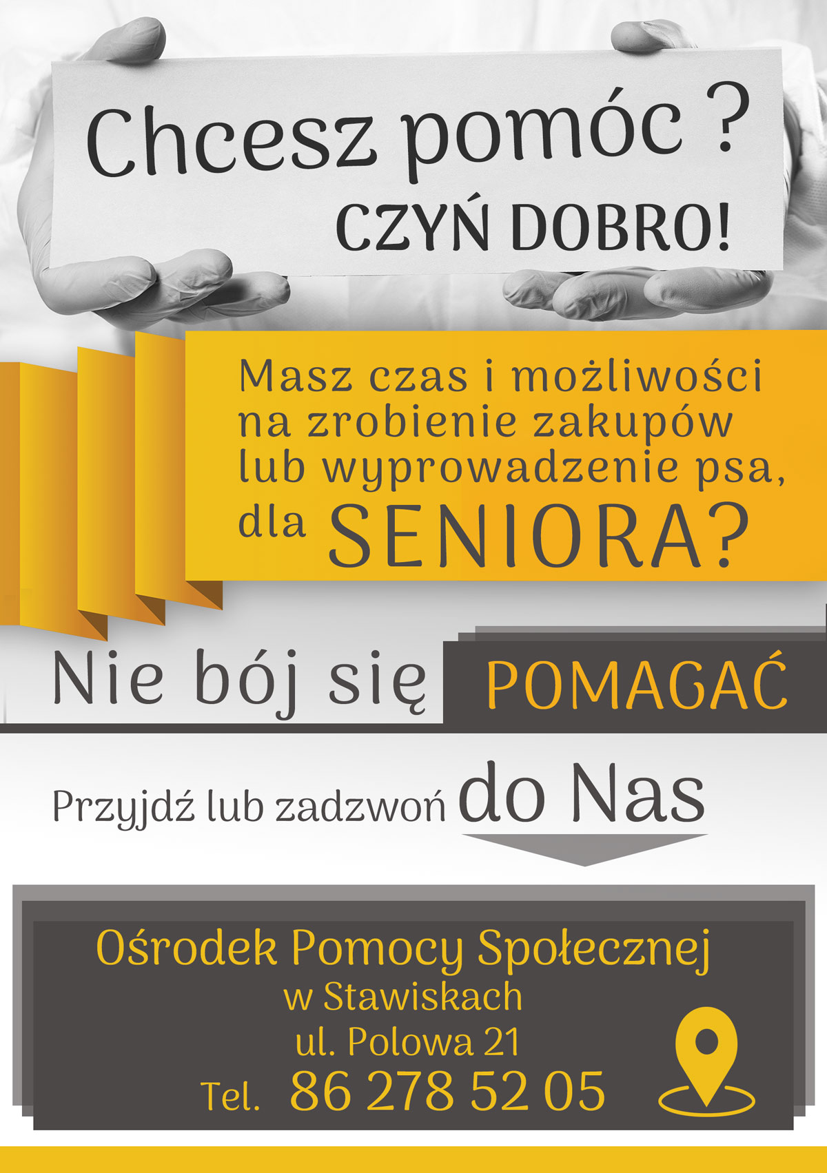 Chcesz pomagać jako wolontariusz? Zgłoś się do OPS w Stawiskach