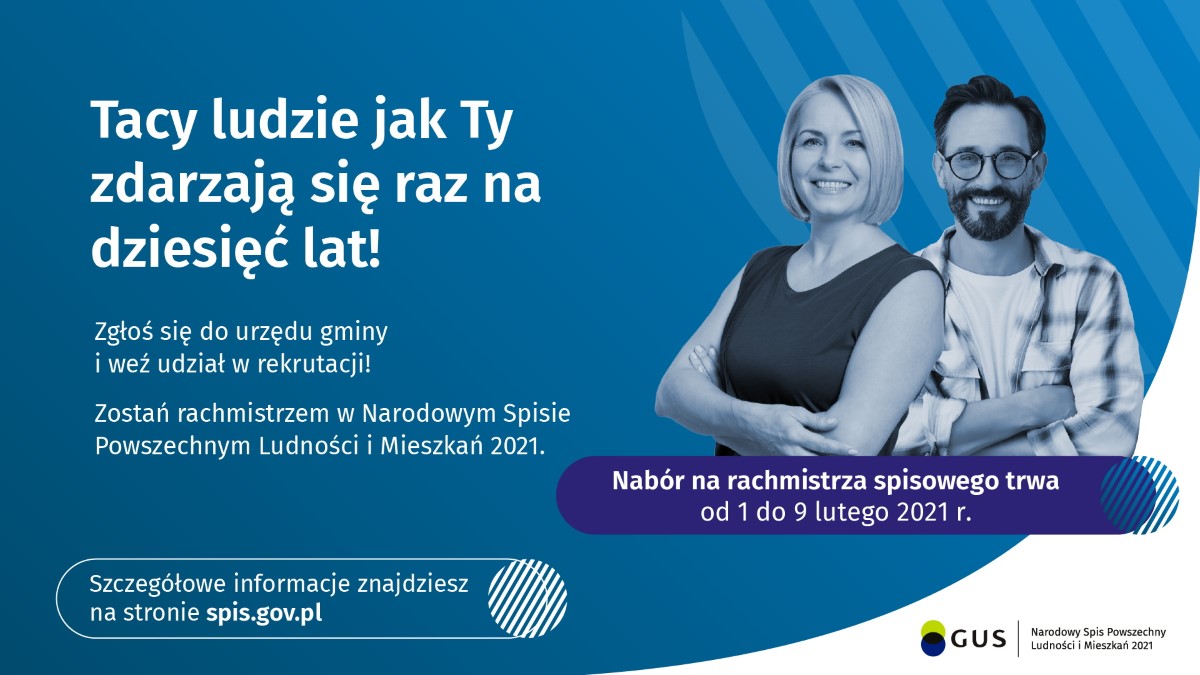 Informacja o otwartym i konkurencyjnym naborze kandydatów na rachmistrzów spisowych