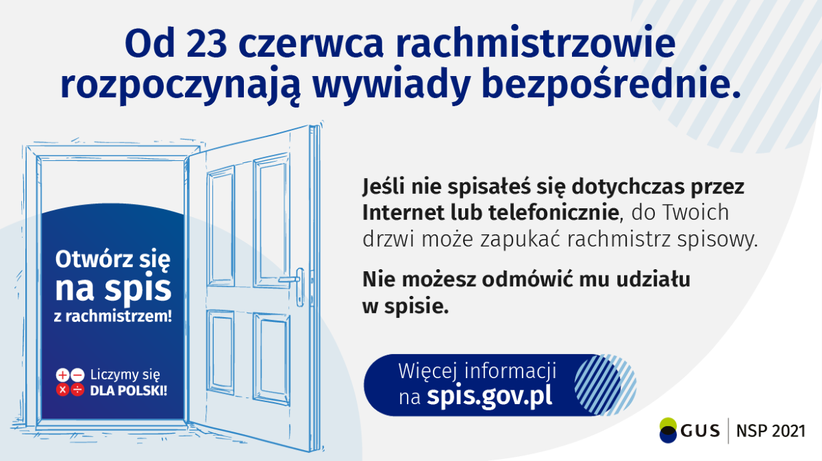 NSP 2021 - 23 czerwca rachmistrzowie rozpoczynają wywiady bezpośrednie