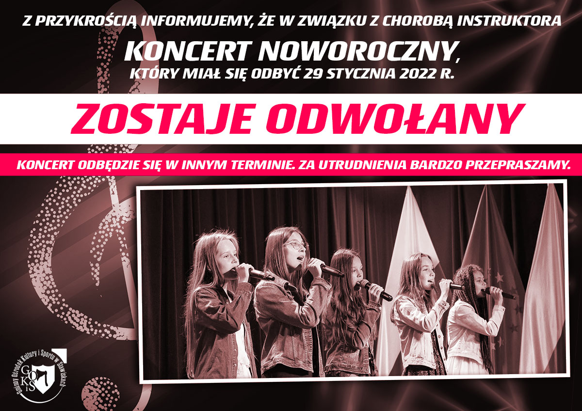 Koncert Noworoczny odwołany