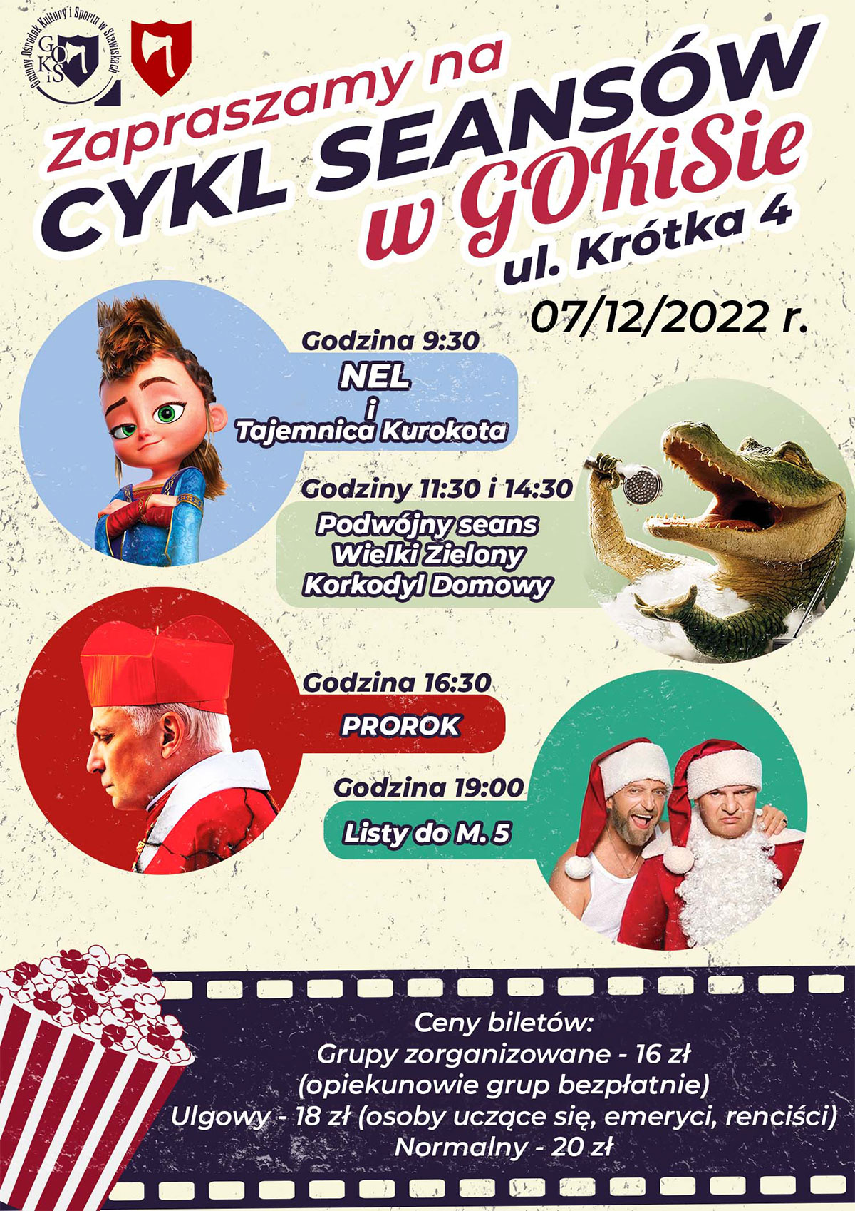 Zapraszamy 7 grudnia na cykl seansów w GOKiSie