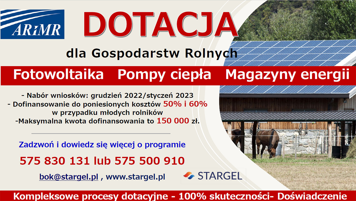 Dotacja ARiMR dla Gospodarstw Rolnych