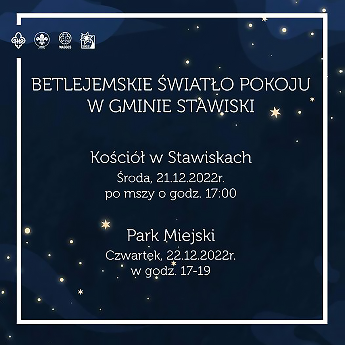 Betlejemskie Światło Pokoju ponownie w Stawiskach