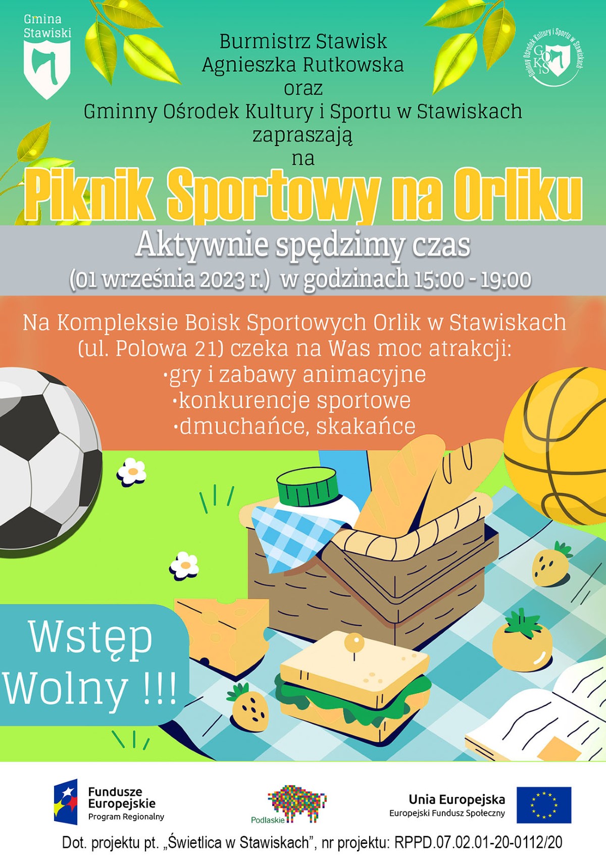 Zapraszamy na Piknik Sportowy na Orliku po raz drugi