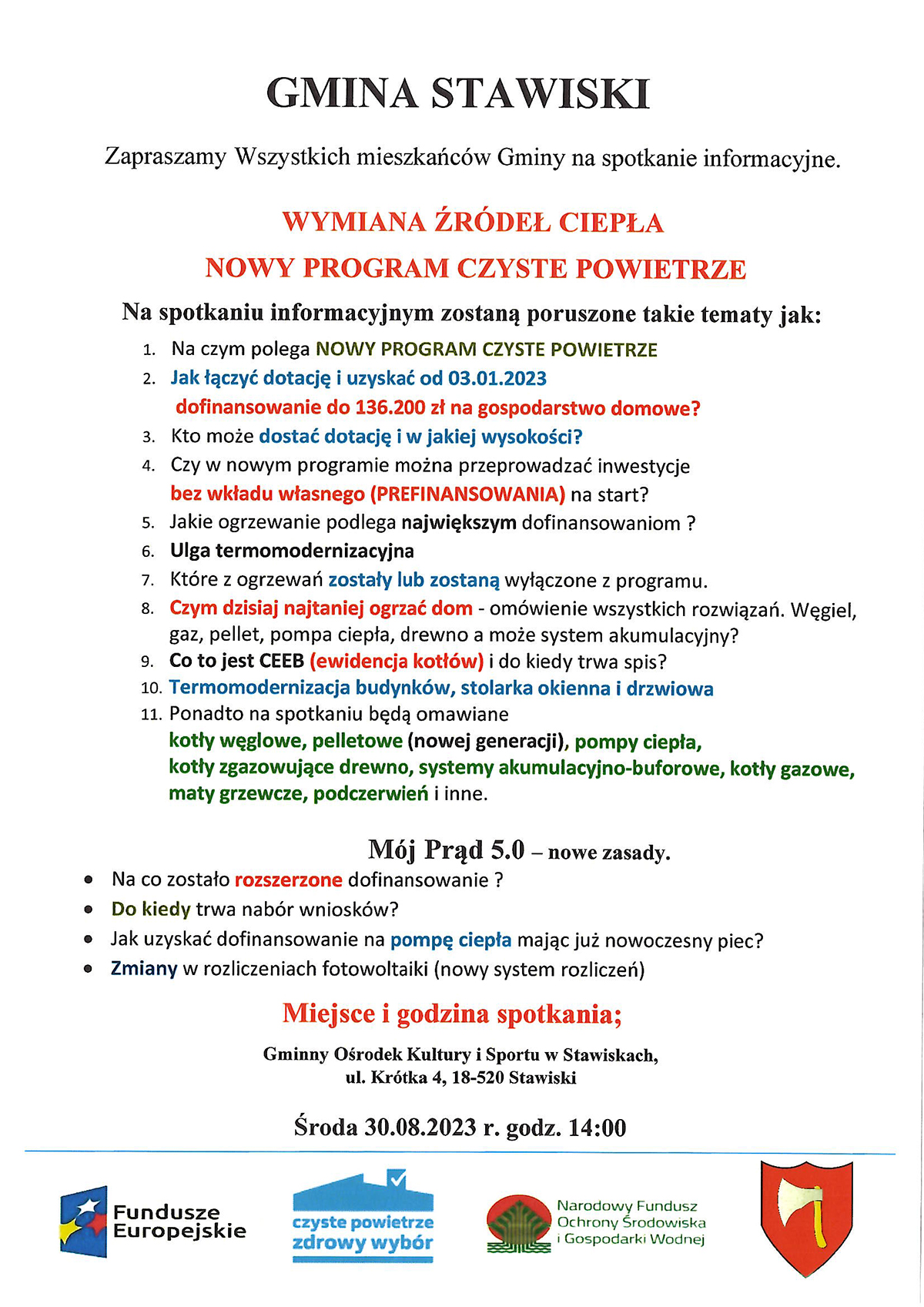 Wymiana źródeł ciepła - nowy program Czyste Powietrze