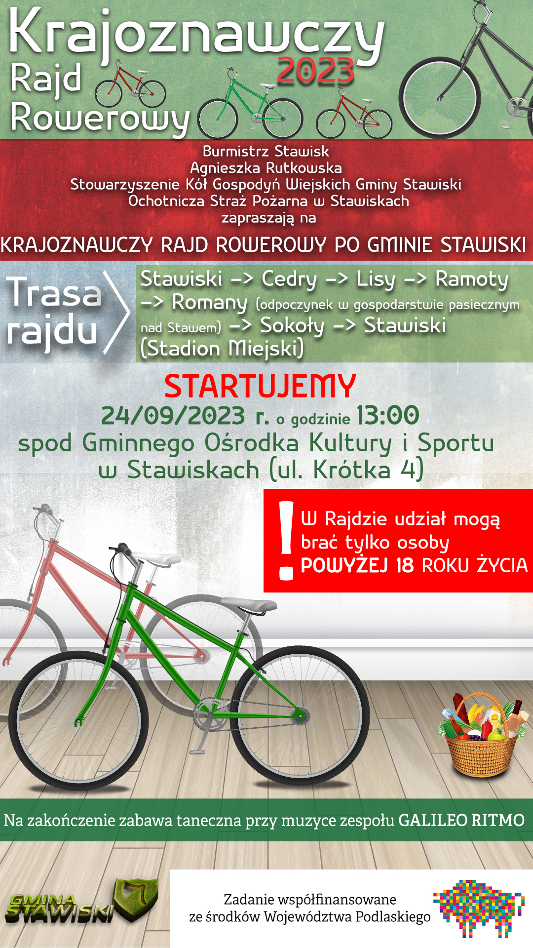 Krajoznawczy Rajd Rowerowy po Gminie Stawiski