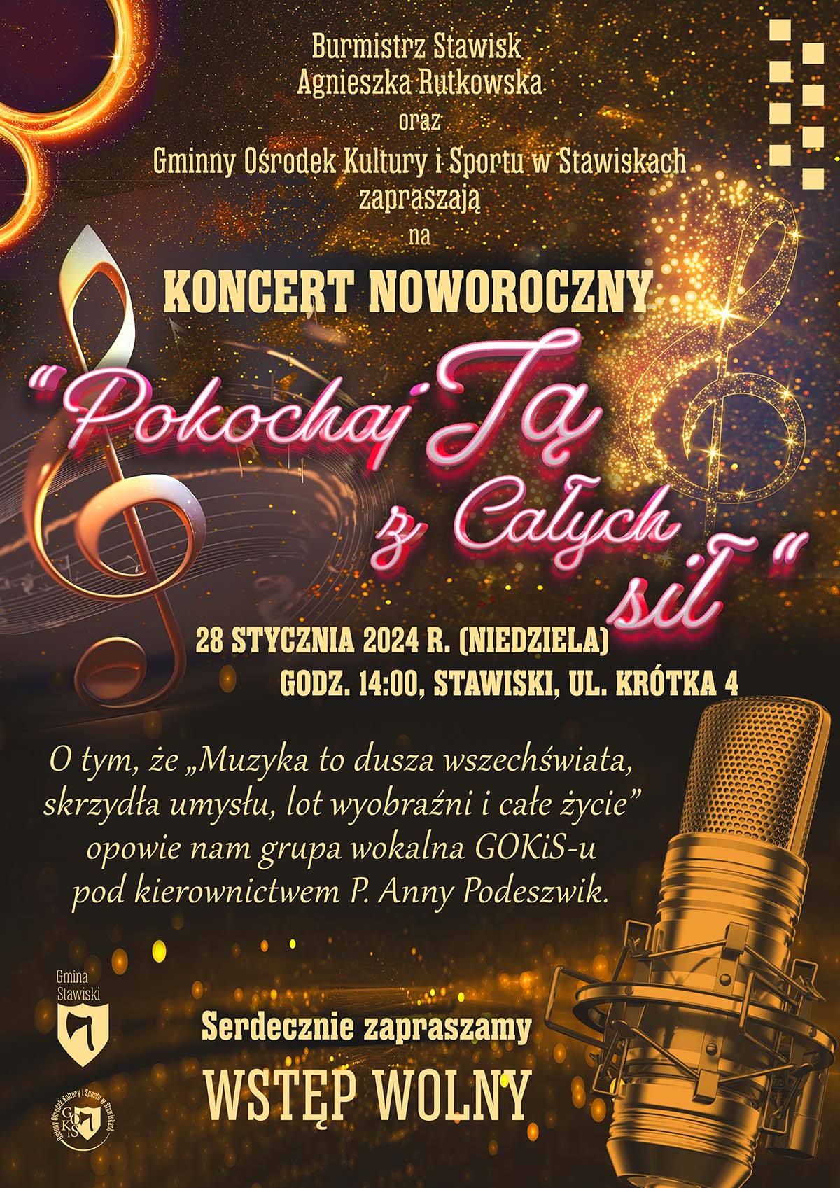 Zapraszamy na koncert noworoczny