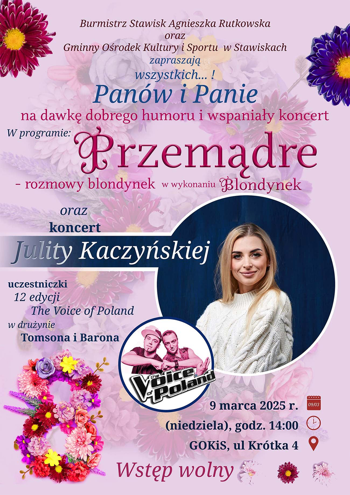 Zapraszamy na koncert z okazji dnia kobiet