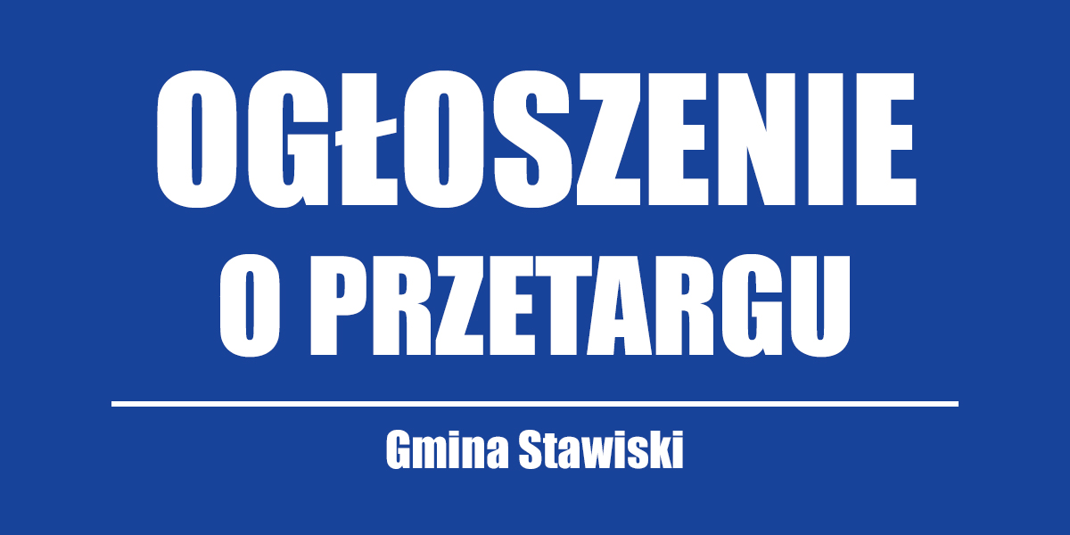Ogłoszenie o przetargu