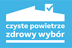 baner prowadzący do zakładki z informacjami na temat realizacji programu Czyste Powietrze